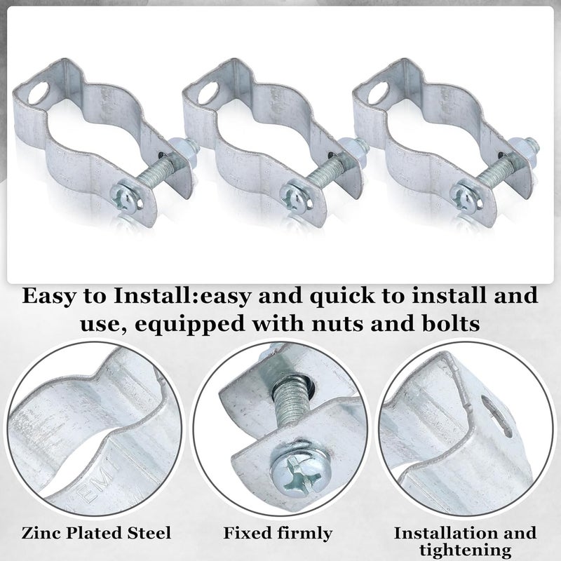 Yaocom 25 Pcs Zinc Plated Steel EMT Conduit Hanger with Bolt Ideal for Rigid and EMT Conduit Mounting to Surfaces, Insulated Supports or Threaded Rods, Furnished with Nut and Bolt (3/ 4 Inch) - Image 4